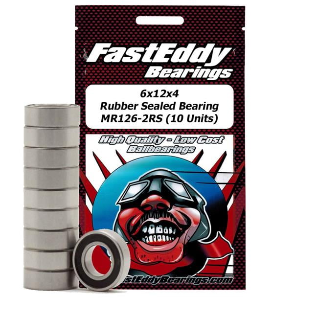 6 x 12 x 4 mm 10 Pack MR126-2RS Ball Bearing 6 x 12 x 4 mm 10 Pack MR126-2RS Ball Bearing